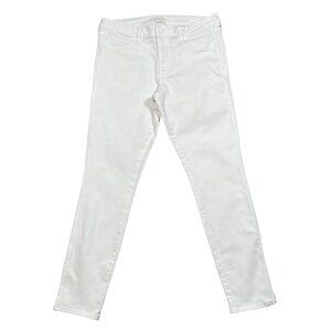 H&M White High-Waisted Slinny Ankle Jeans SIZE-12